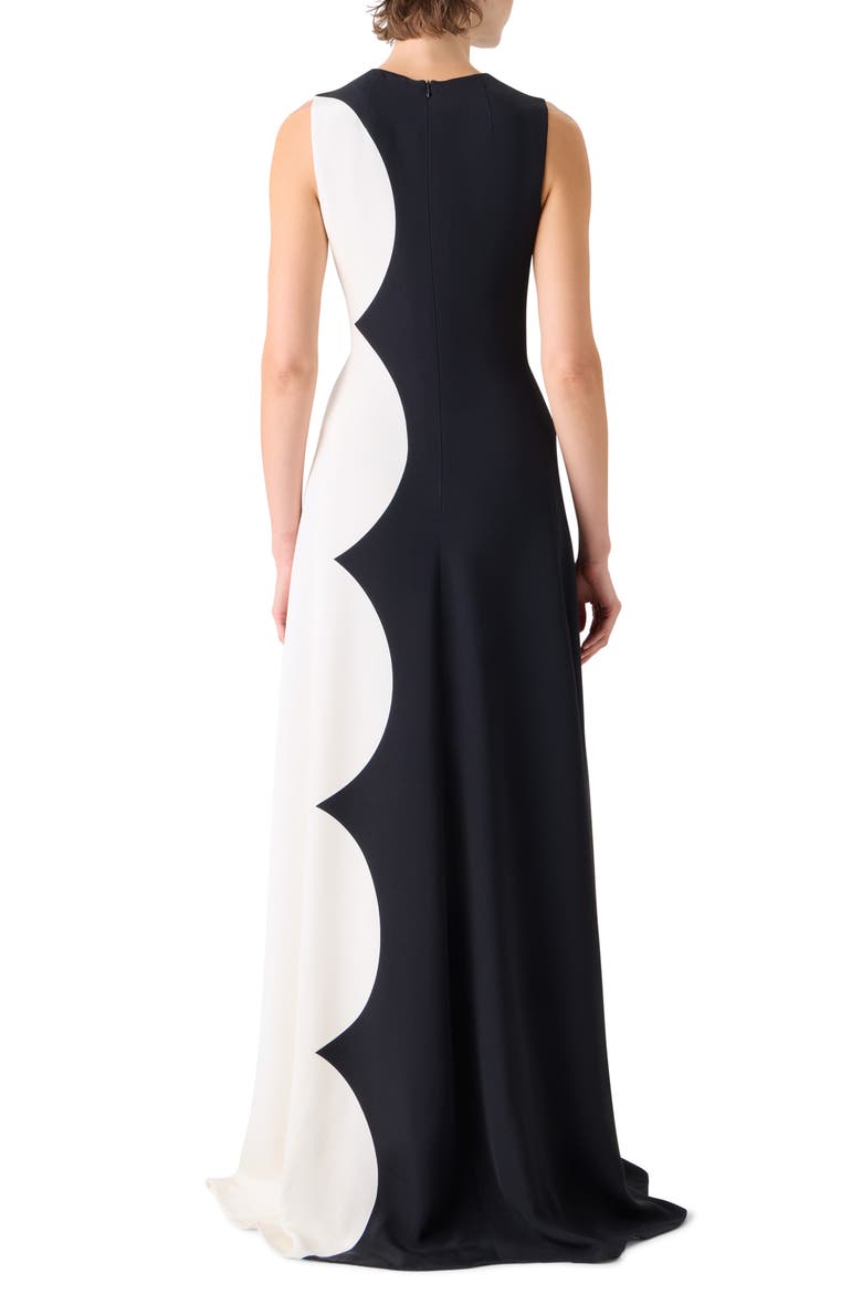 Cloud Silk Gown, Alternate, color, BLACK-ECRU