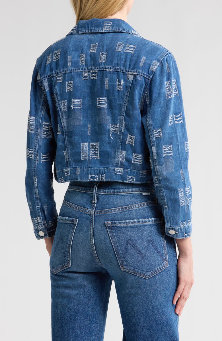 L'AGENCE Koda Distressed Crop Denim Jacket, Alternate, color, Tucson