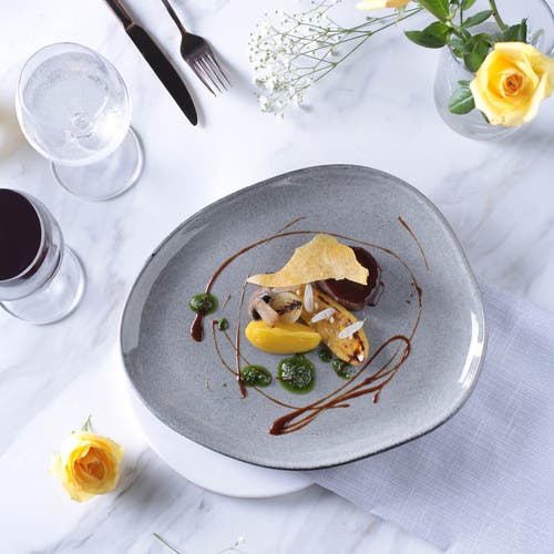 Porto Brasil Oval Dinner Plate Set Of 6 In Gray