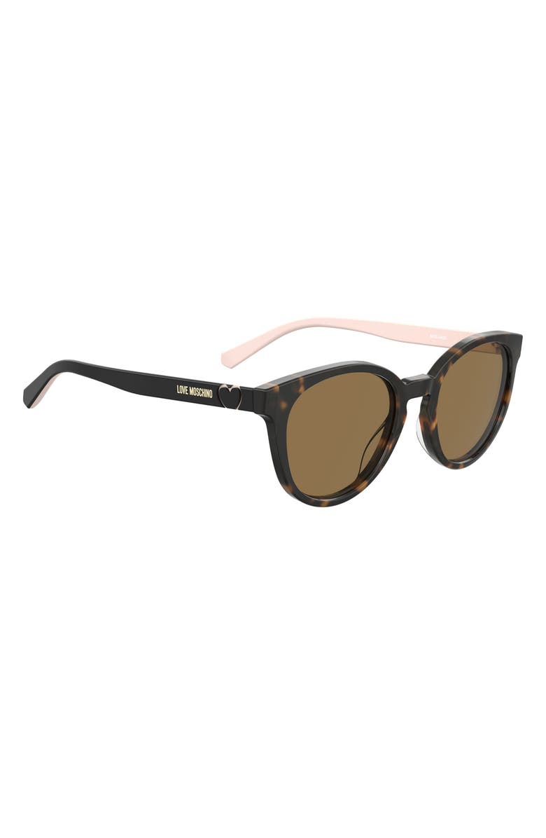 Love Moschino 51mm Round Sunglasses, Alternate, color,