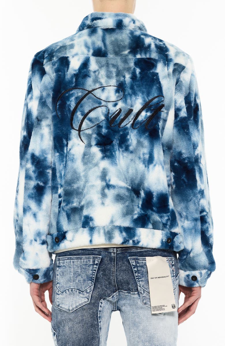 Cult of Individuality Type II Polar Fleece Jacket, Alternate, color, Navy Faux Fur