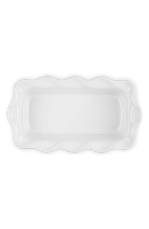 Le Creuset Heritage Stoneware 9-inch Fluted Loaf Pan In White
