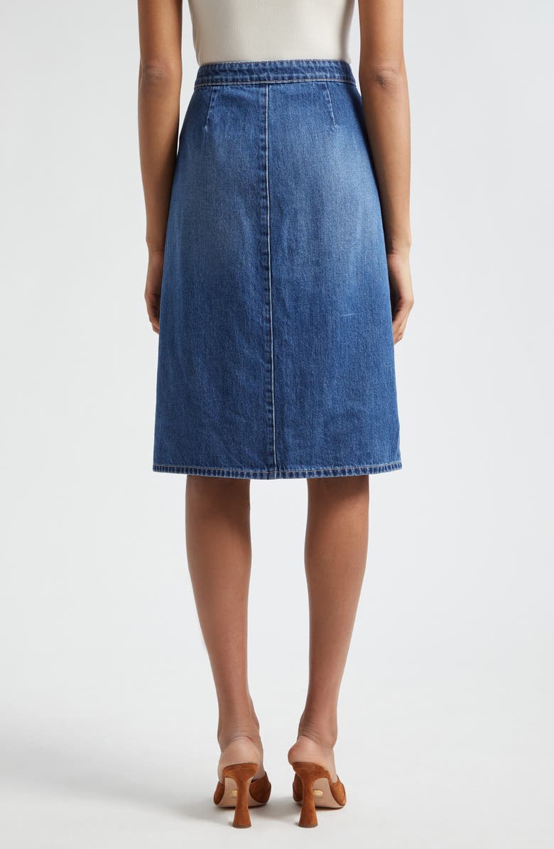 L'AGENCE Landry Button Front Denim Skirt, Alternate, color,