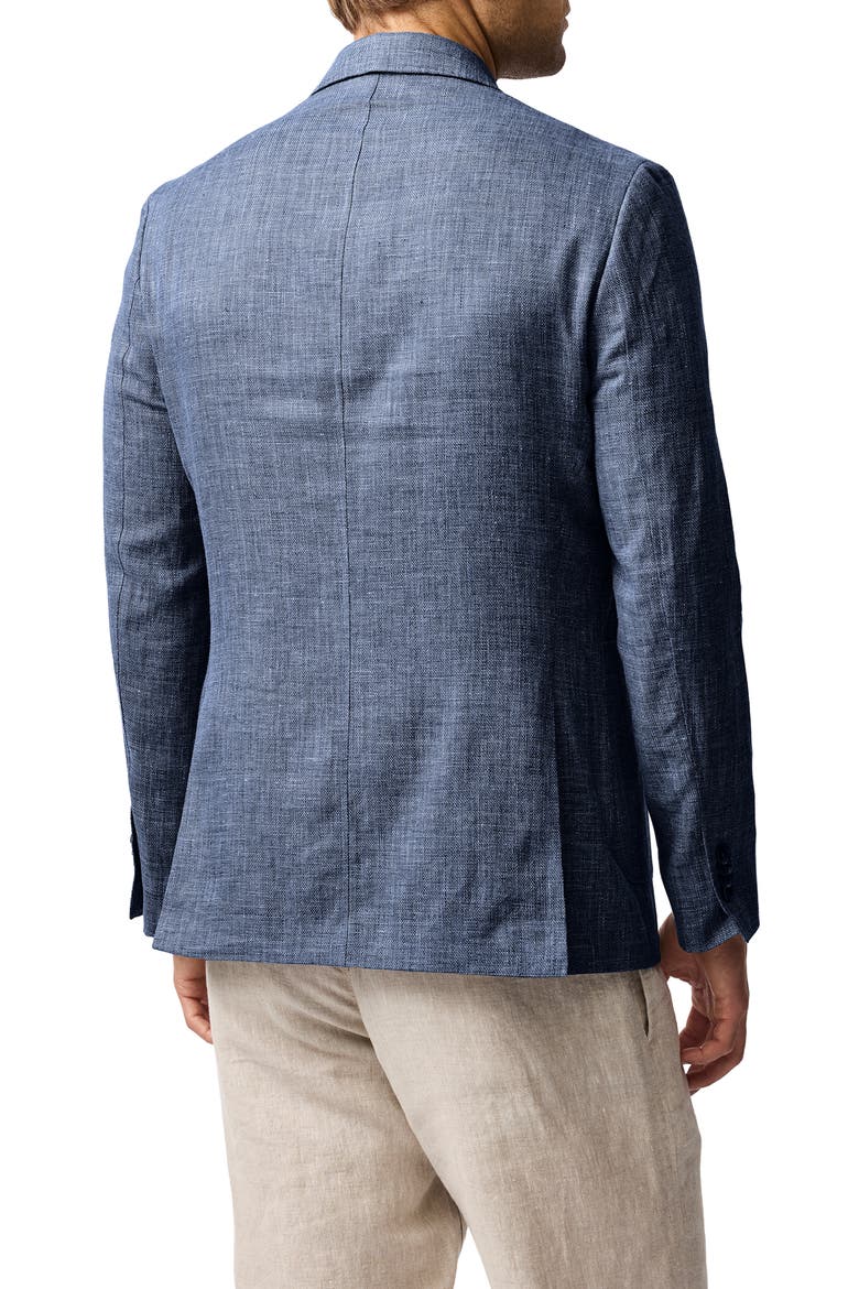 Greerton Linen & Cotton Sport Coat, Alternate, color, INDIGO