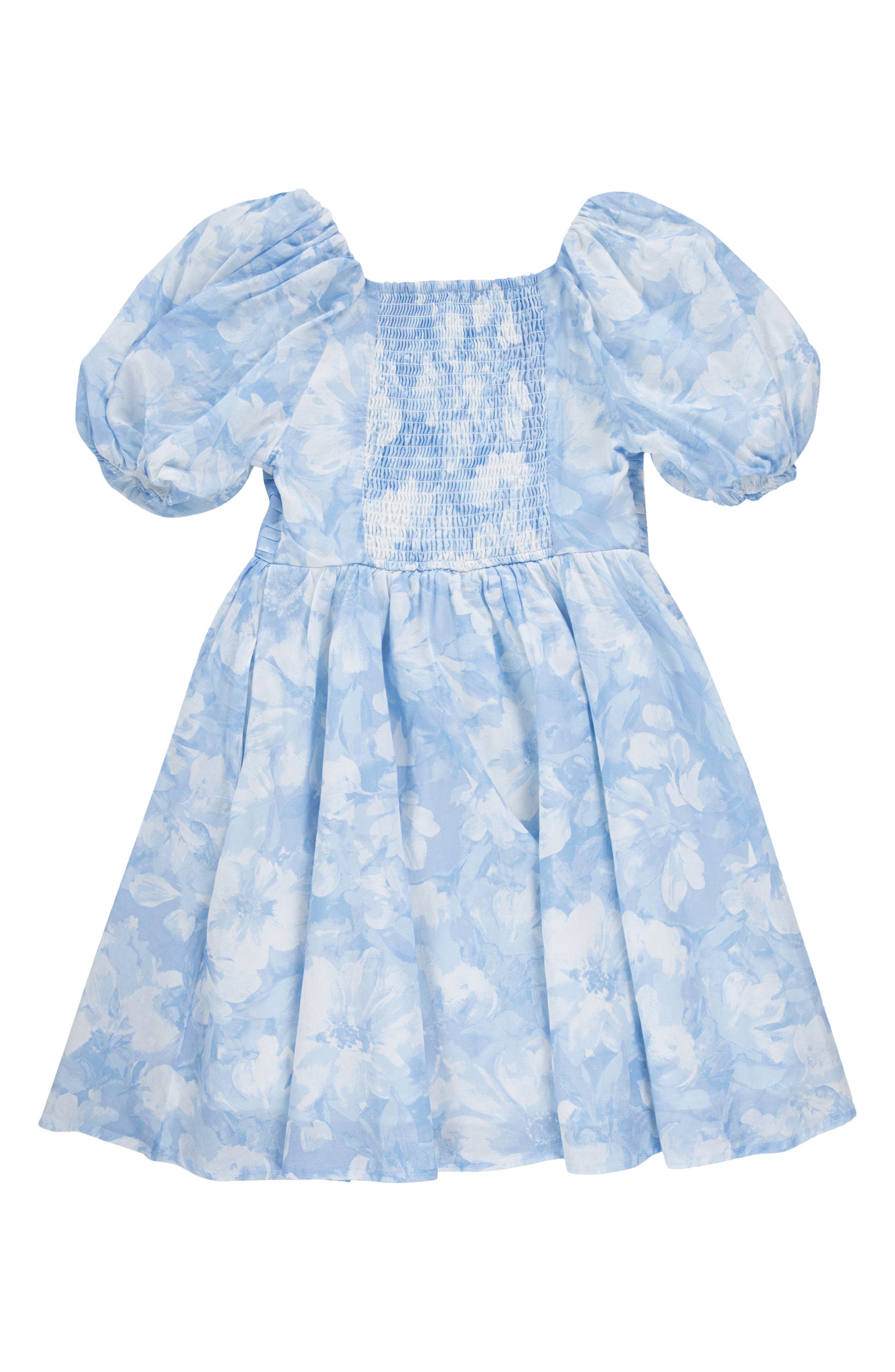 abercrombie kids Kids' Cotton Puff Sleeve Cotton Voile Sundress