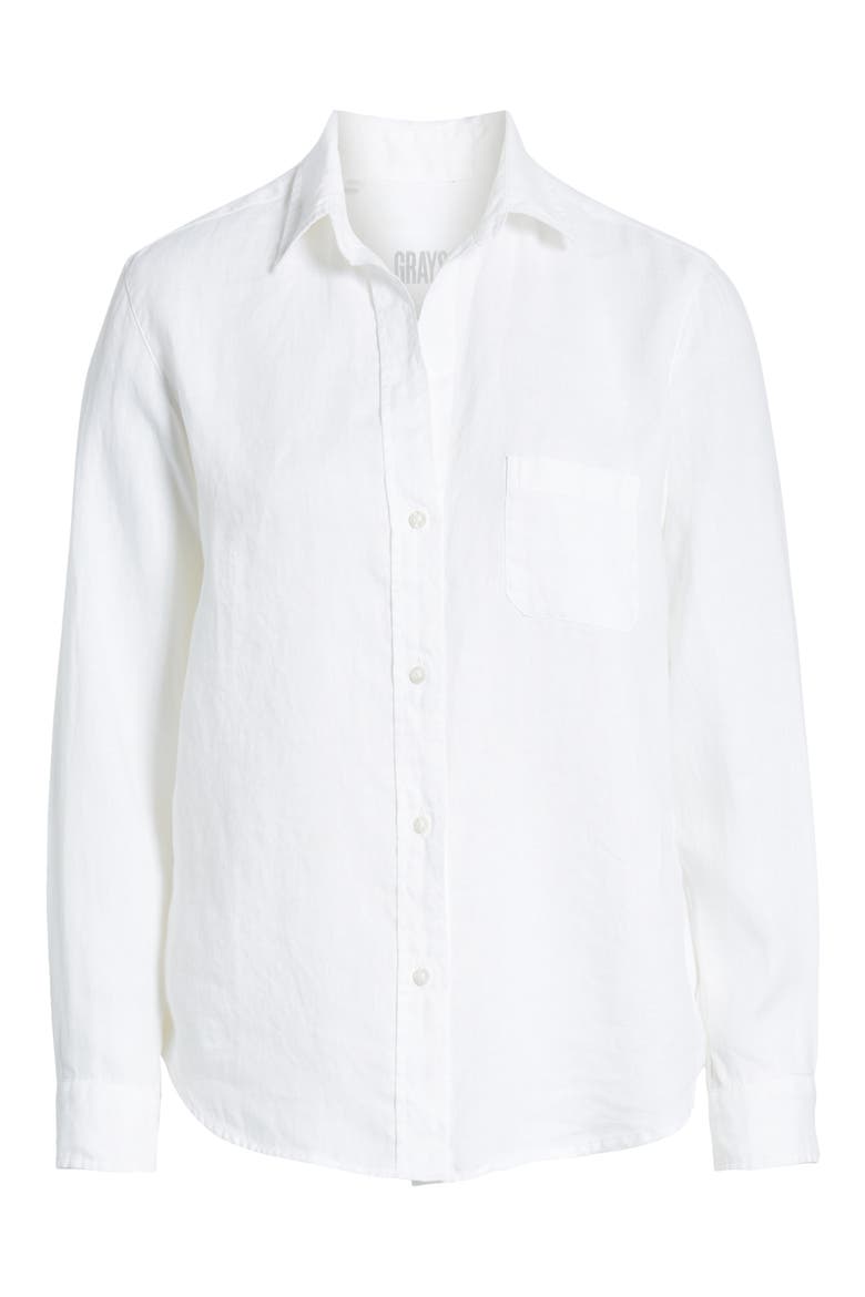 The Hero Tumbled Linen Shirt, Alternate, color, FLORENCE CLASSICE WHITE