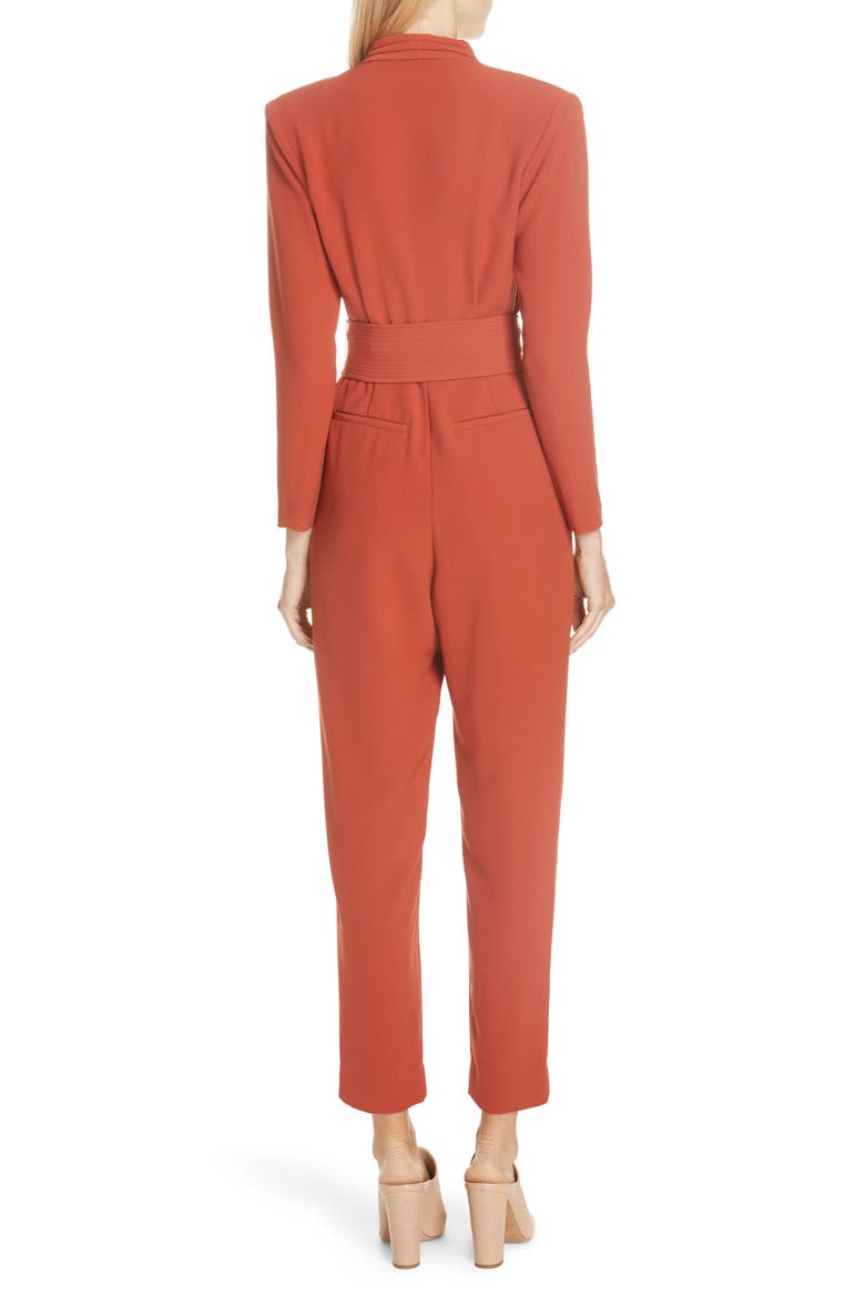 Kieran Belted Crop Jumpsuit, Alternate, color, TERRACOTTA