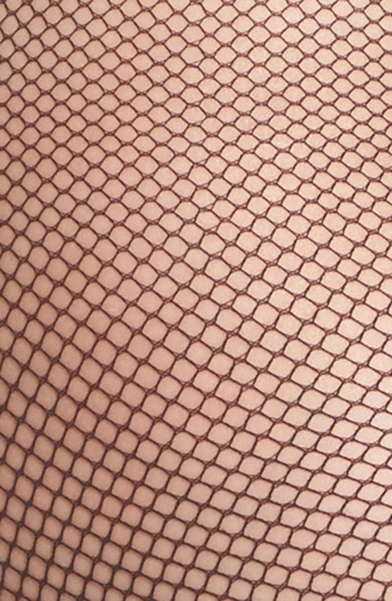 Oroblu Tricot Fishnet Tights, Alternate, color, Black