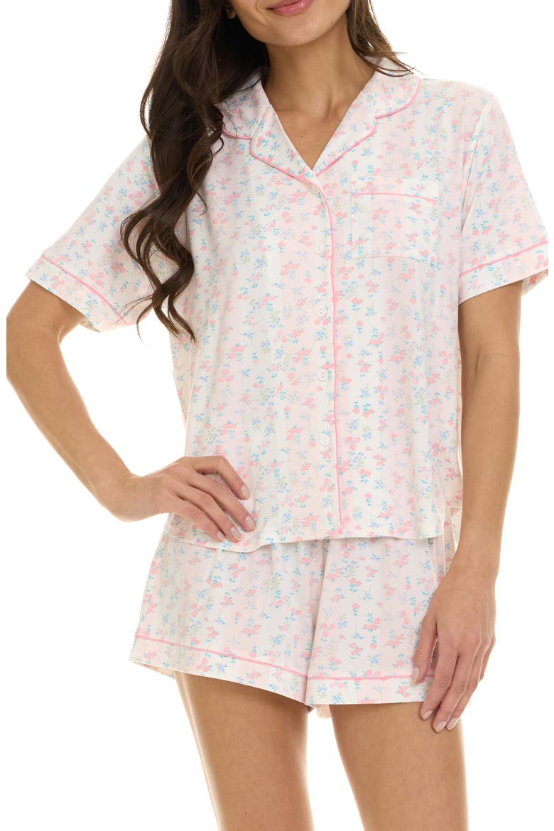 Gabriella Printed Short Pajamas, Alternate, color, IVORY