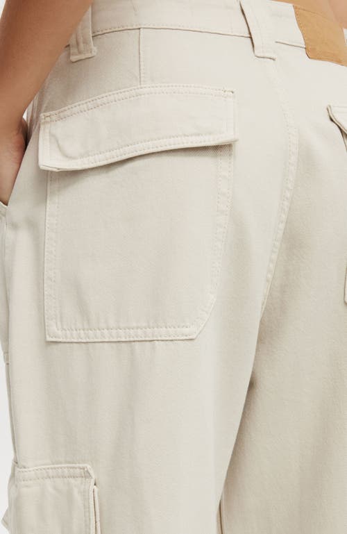 Shop Cotton On Relaxed Cargo Jean In Soft Taupe