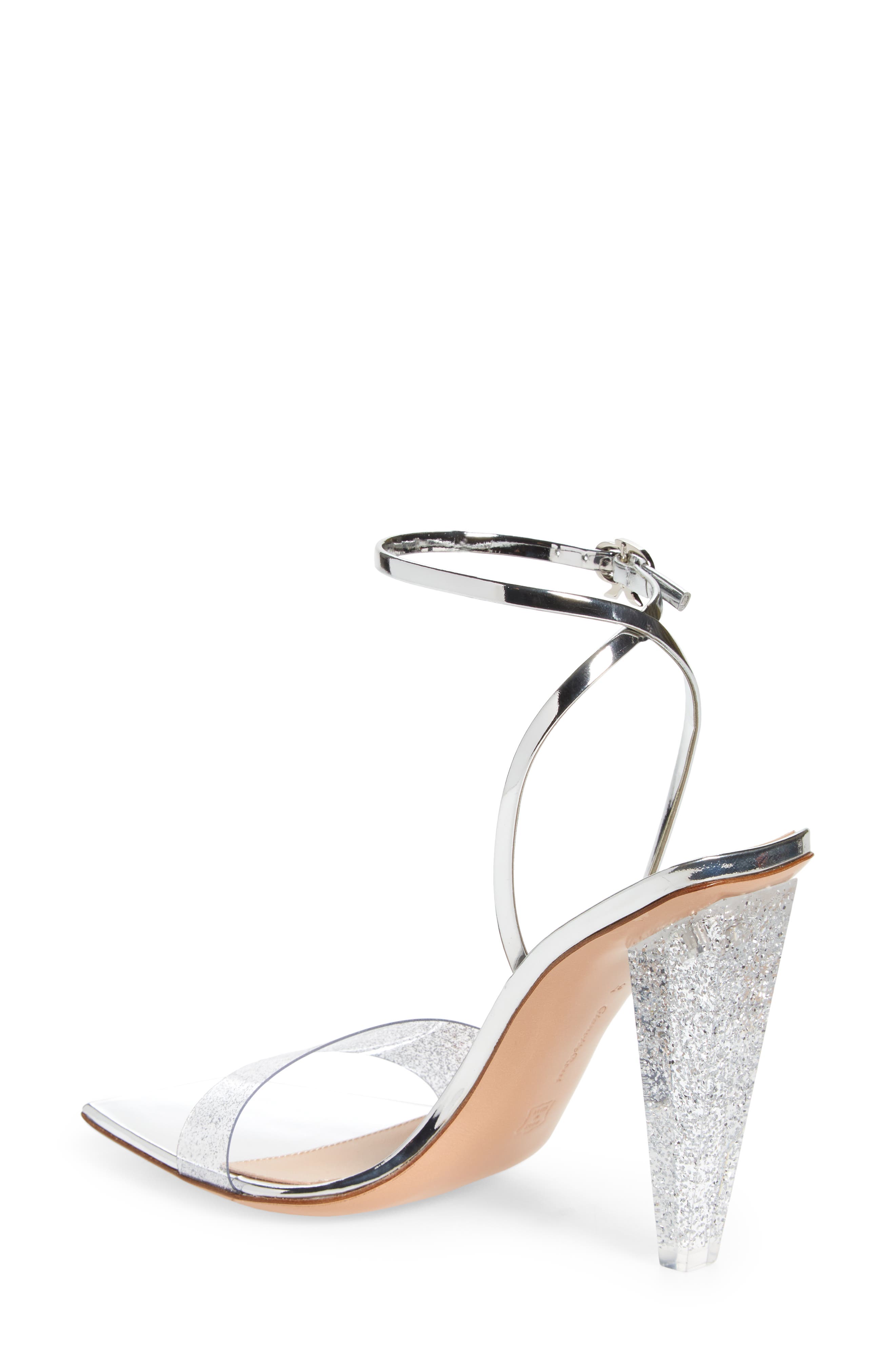 Gianvito Rossi Odessy Glitter Clear Sandal, Alternate, color, 