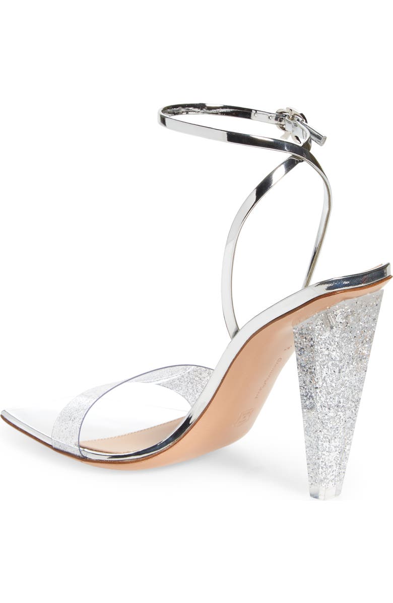 Gianvito Rossi Odessy Glitter Clear Sandal, Alternate, color,