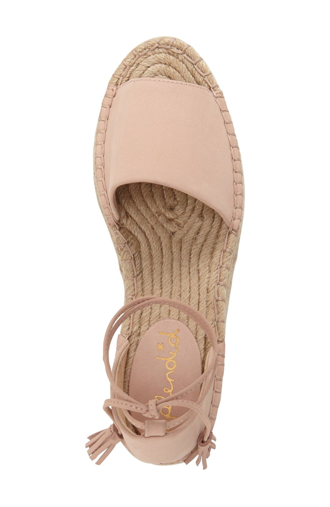 'Edna' Espadrille Sandal, Alternate, color, BLUSH LEATHER