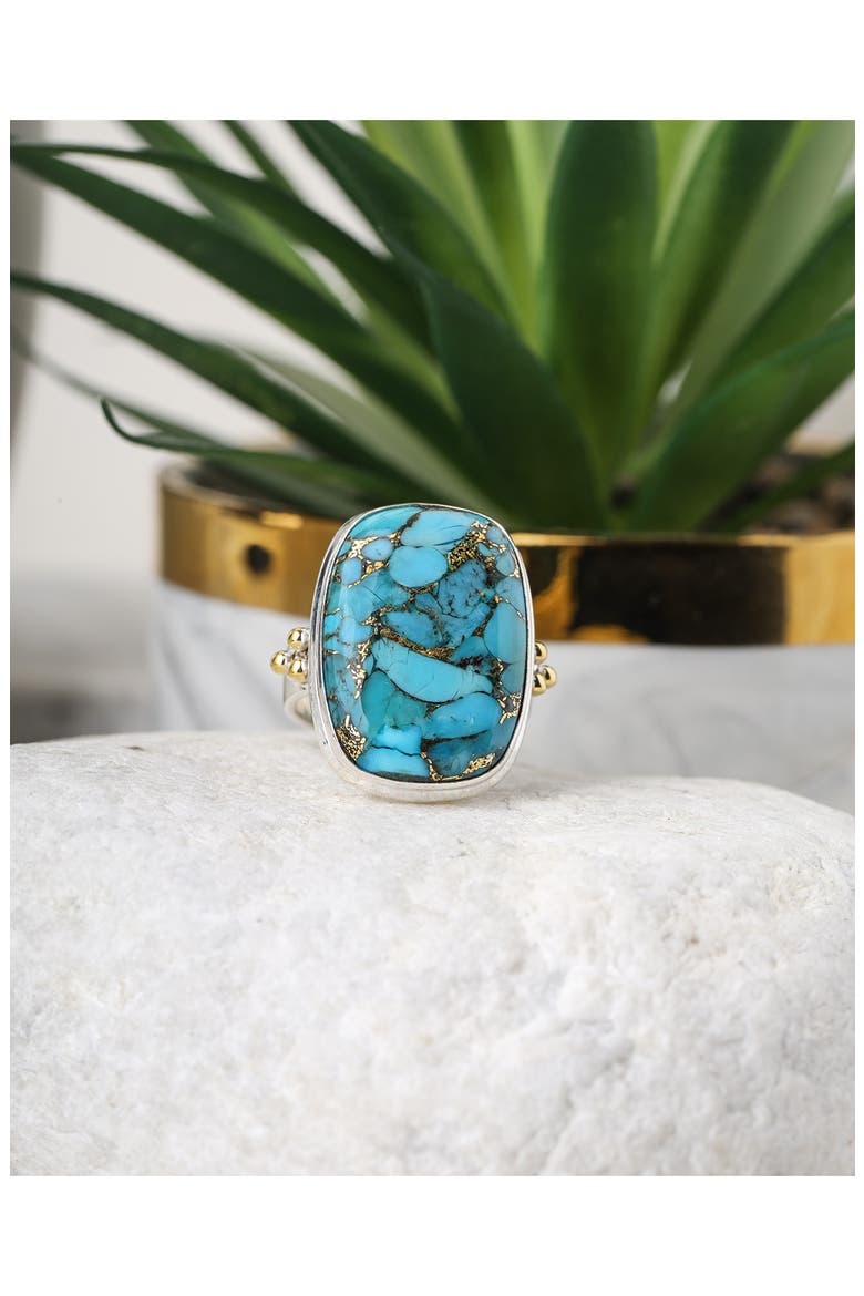 Blue Turquoise Ring, Alternate, color, BLUE