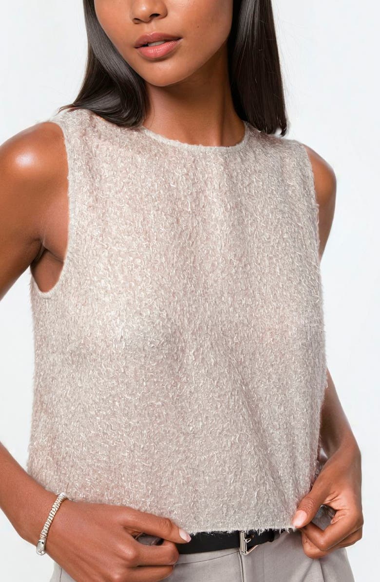CAMI NYC Romilly Metallic Silk Blend Chiffon Sleeveless Top, Main, color, 