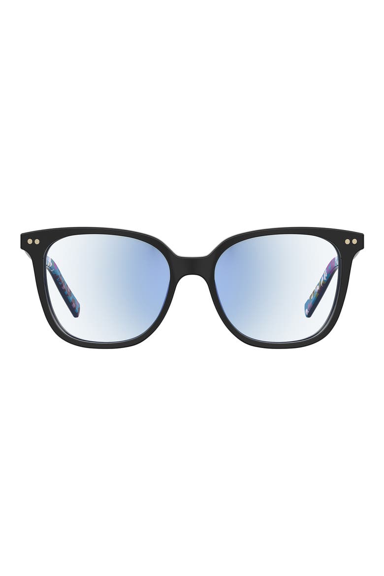 rosalie 51mm blue light blocking reading glasses, Main, color, BLACK