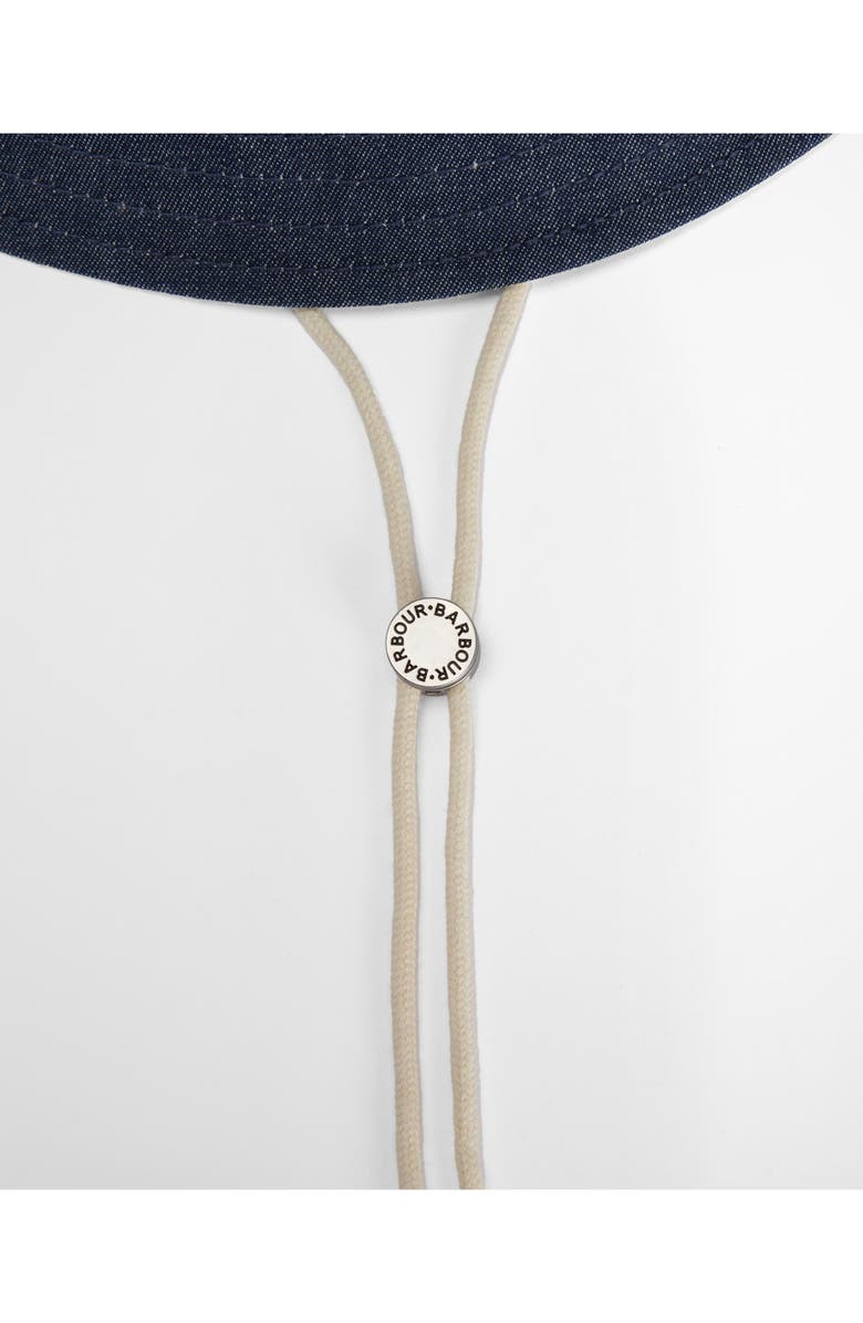 Barbour Asker Water Resistant Waxed Denim Bucket Hat, Alternate, color, Indigo