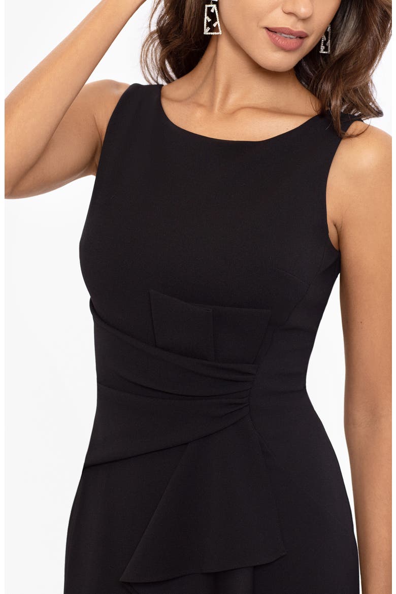 Ruffle Bow Gown, Alternate, color, BLACK