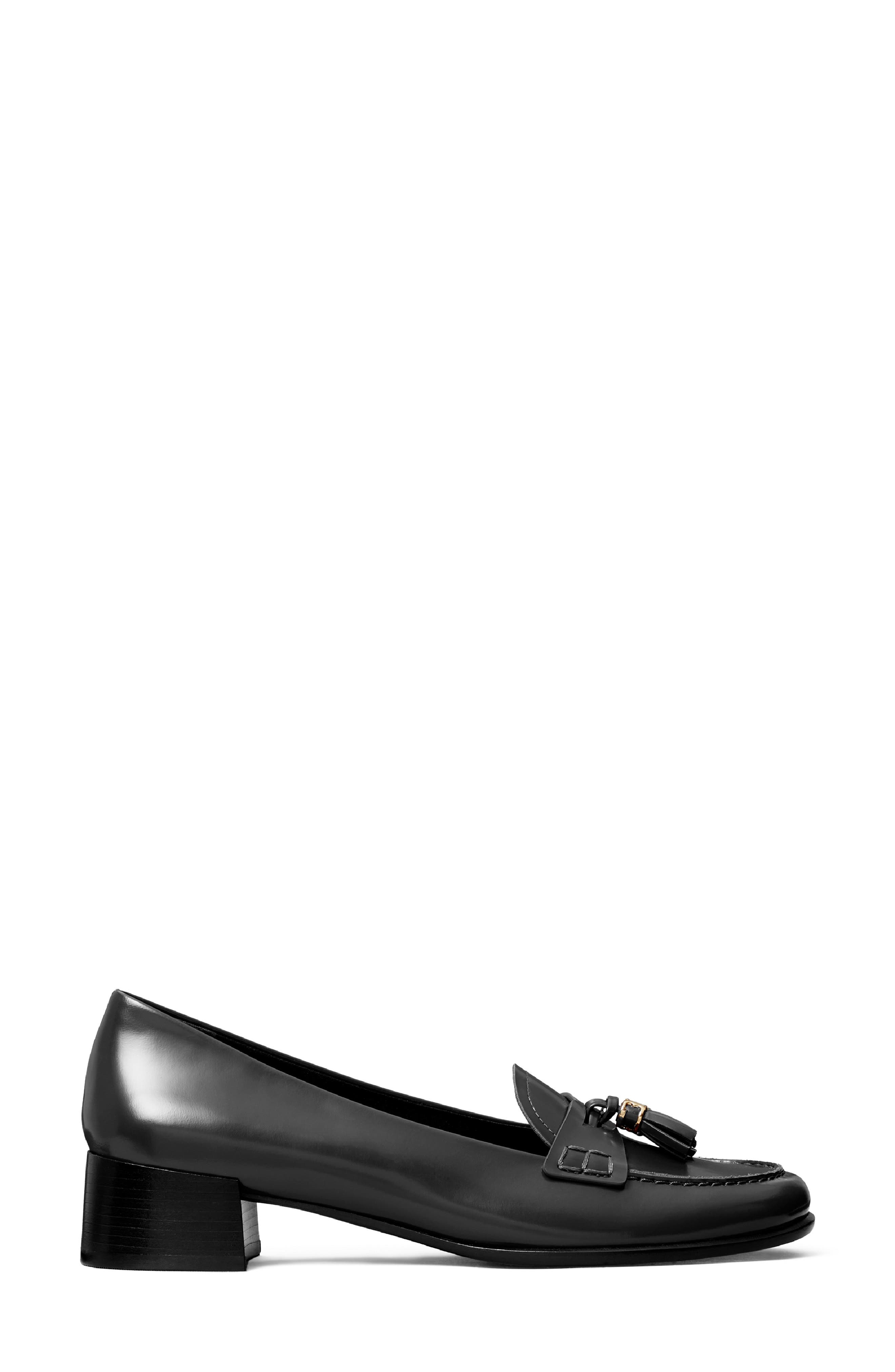 Tassel Leather Loafer, Alternate, color, PERFECT BLACK