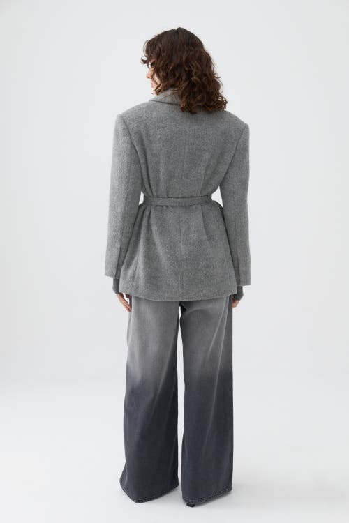 NOCTURNE NOCTURNE SELF-BELTED DOUBLE BREASTED JACKET 