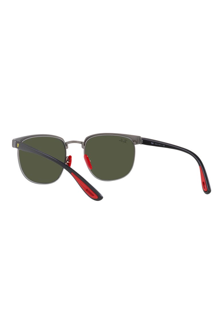 53mm Square Sunglasses, Alternate, color, MATTE GUNMETAL