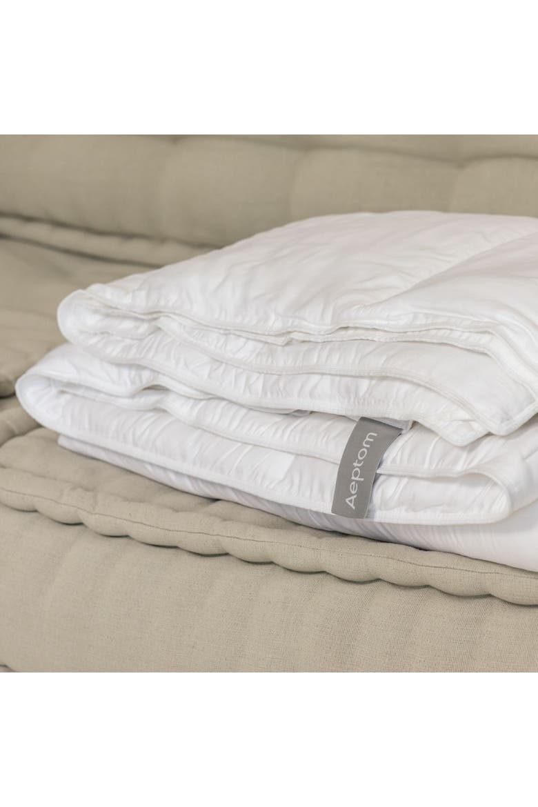 Organic Natural Sateen Comforter, Alternate, color, White