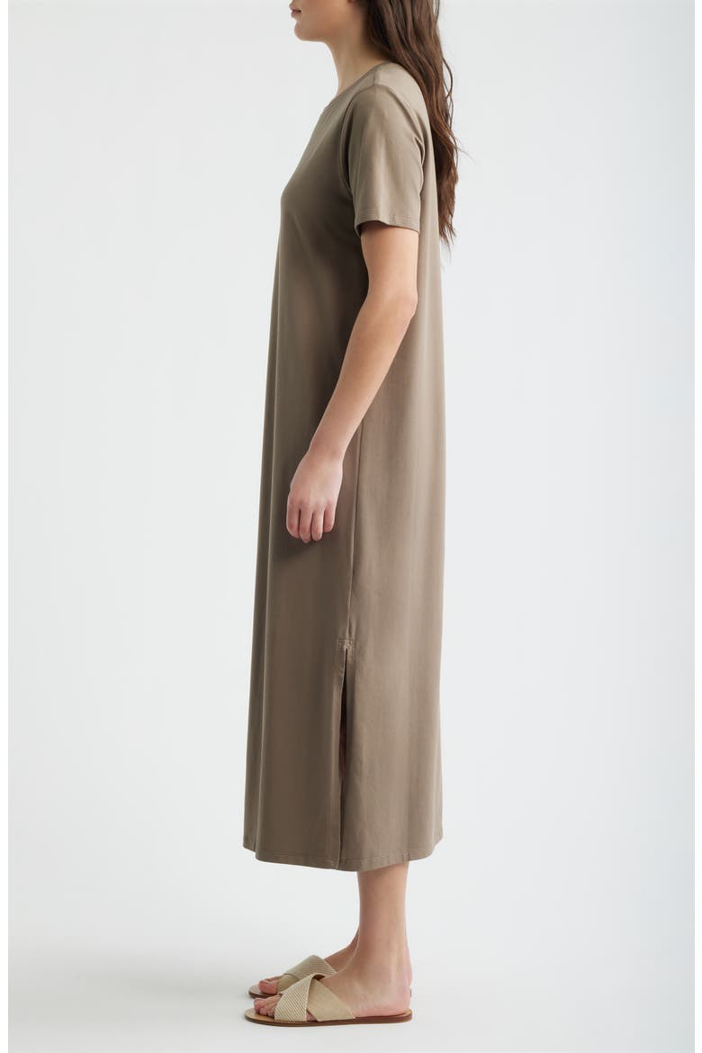 Maxi T-Shirt Dress, Alternate, color, WALNUT