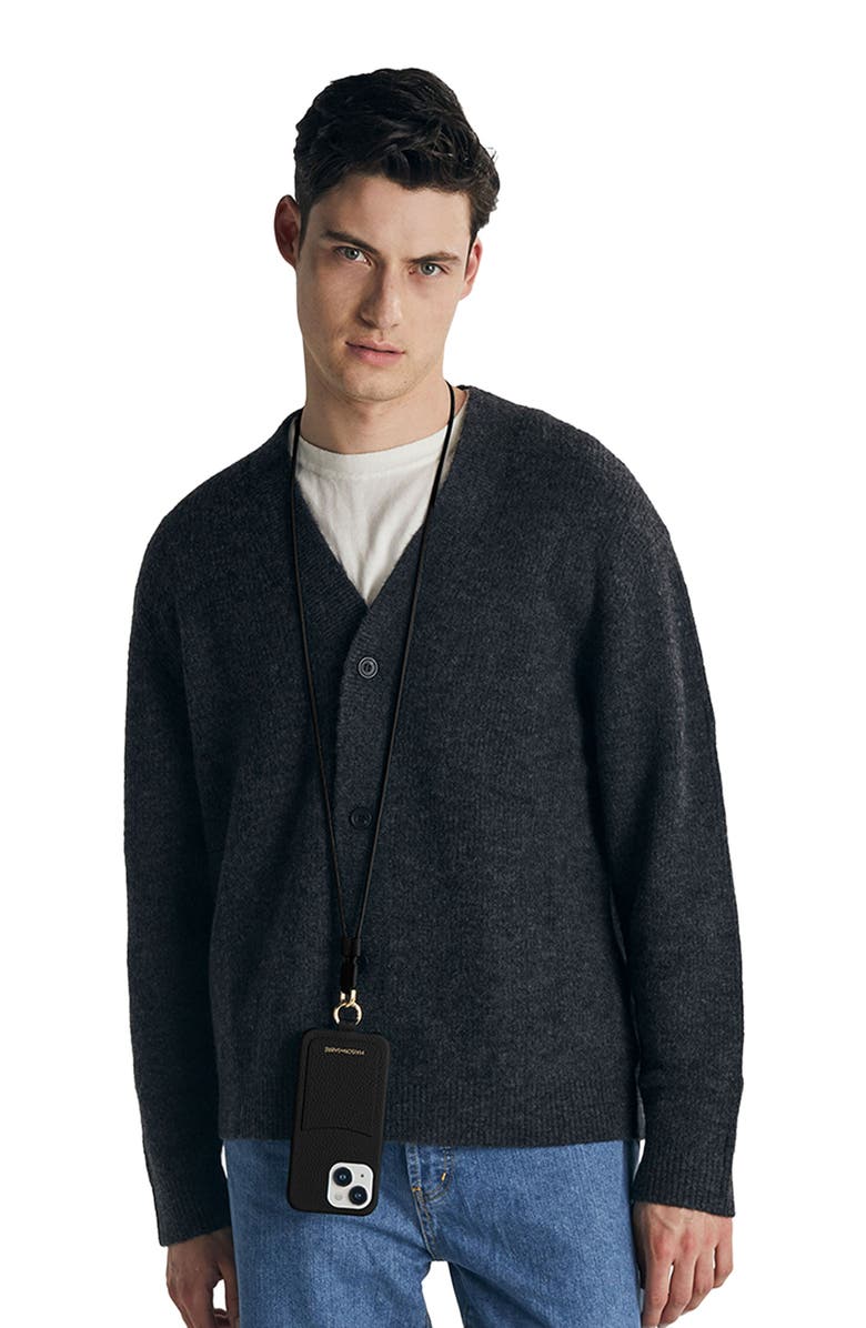 MAISON de SABRÉ Sling Phone Case, Alternate, color, Black Caviar