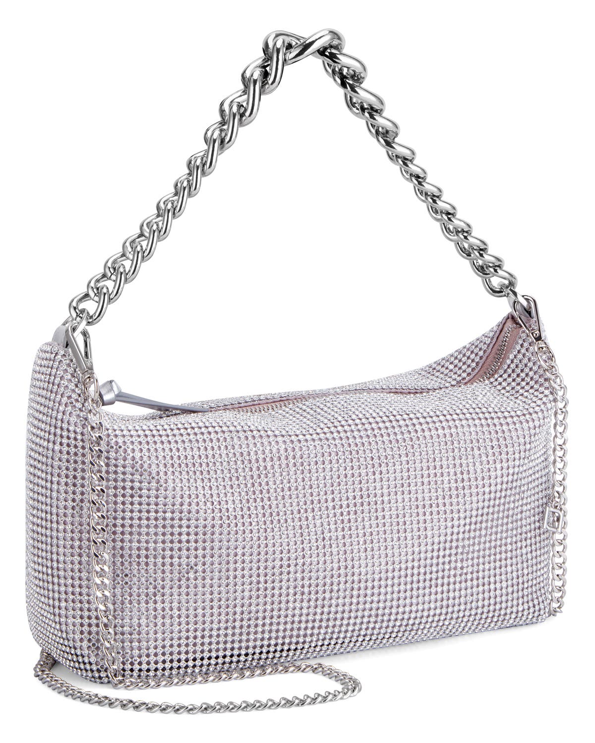 Rafe New York Eliza Diamante Shoulder Bag, Alternate, color, Silver