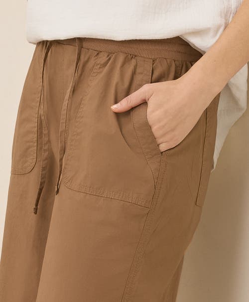 Pact Organic Cotton Monterey Poplin Wide Leg In Brown