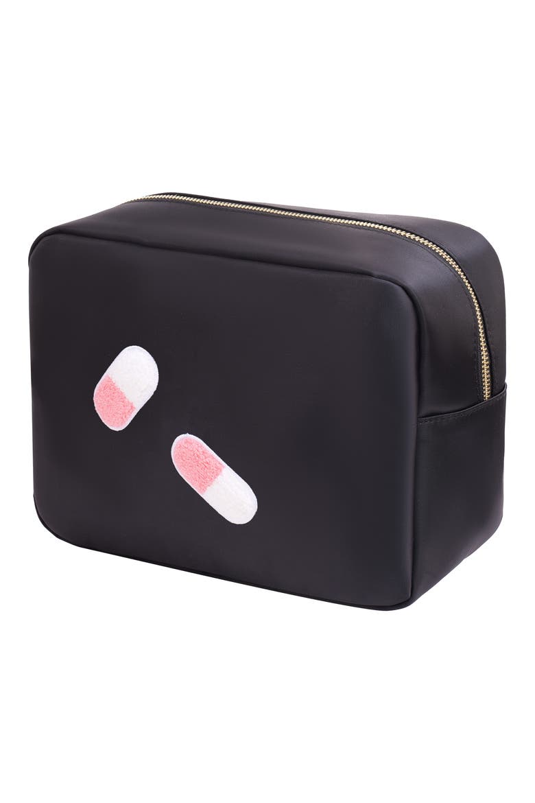 Extra Large Pill Cosmetics Bag, Alternate, color, BLACK