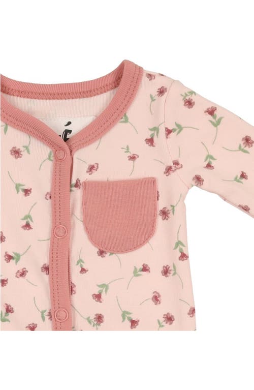 Maniere Floral Knit Fooite In Pink