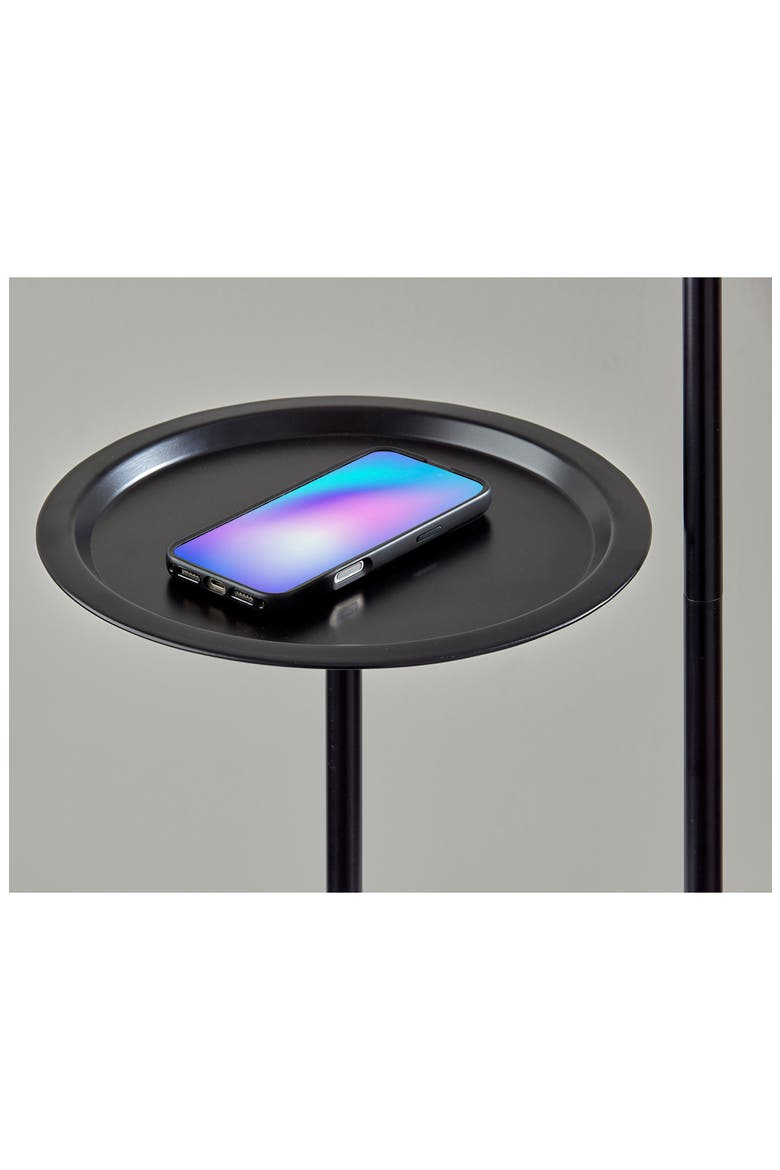 Uma Shelf Floor Lamp, Alternate, color, BLACK