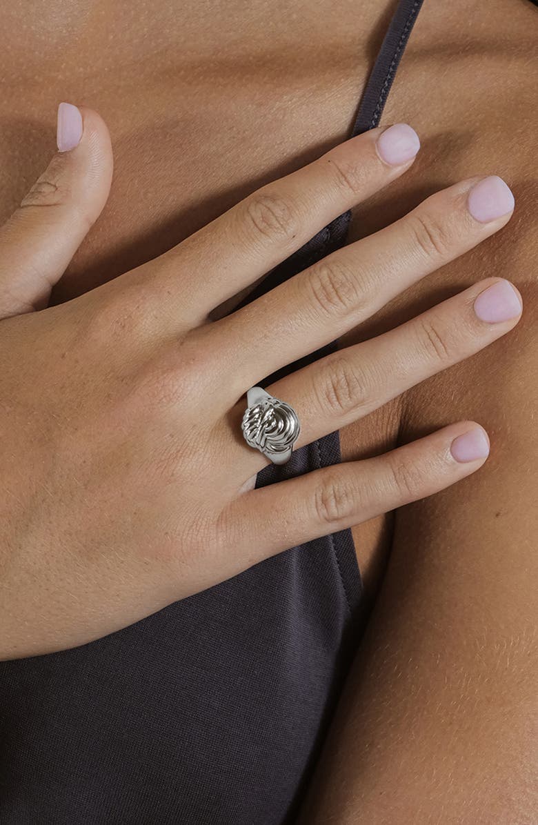 Sterling Forever Brioche Twist Ring, Alternate, color, Silver