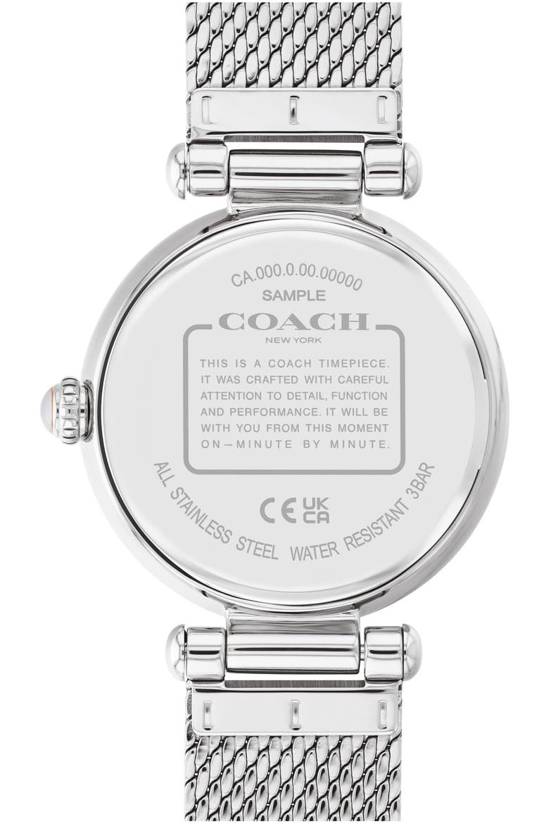 Cary Mesh Bracelet Watch, 34mm, Alternate, color, WHITE