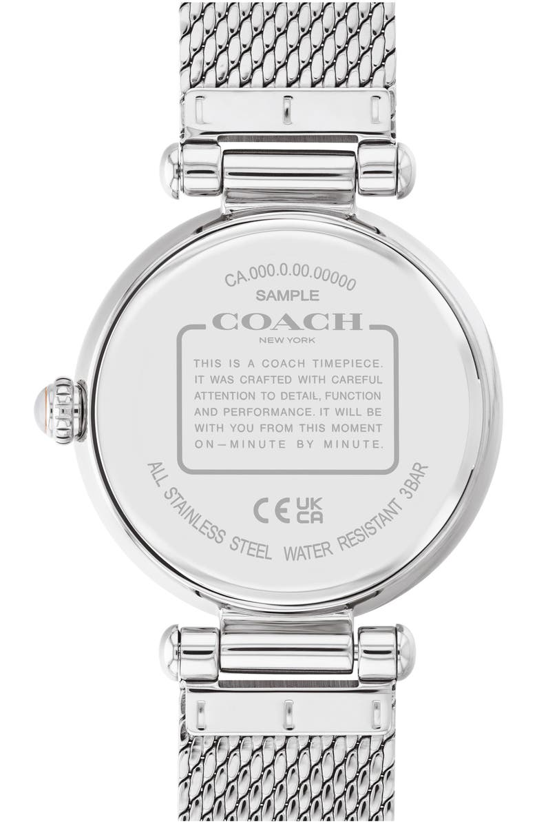 COACH Cary Mesh Bracelet Watch, 34mm, Alternate, color, 