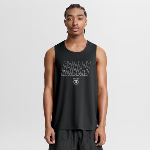 Men's Nike Black Las Vegas Raiders Kickoff Miler Dri-FIT Tank​ Top