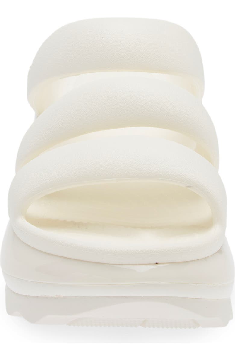 CROCS Mega Crush Platform Wedge Sandal, Alternate, color, Chalk