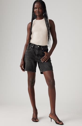 94 Baggy Mid Thigh Denim Shorts