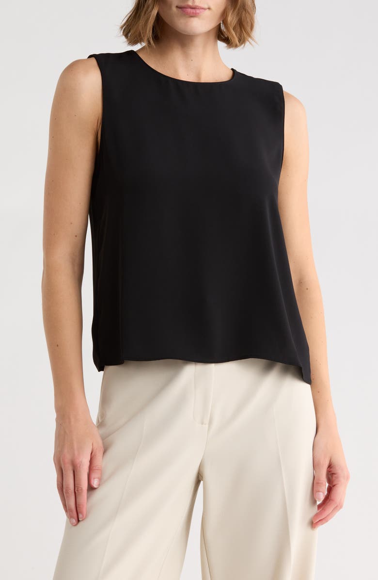 JASON WU Crewneck Sleeveless Crop Top, Main, color, Black
