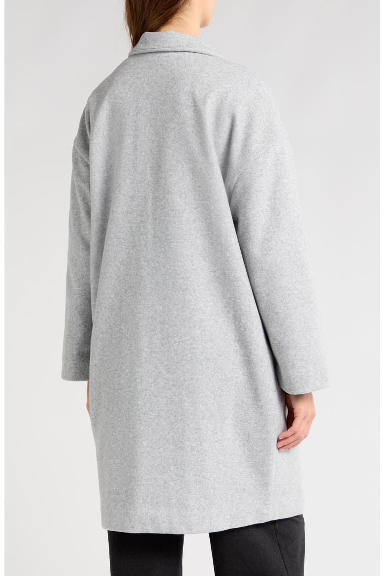 Soho Oversize Open Front Melton Overcoat, Alternate, color, LIGHT HEATHER GREY