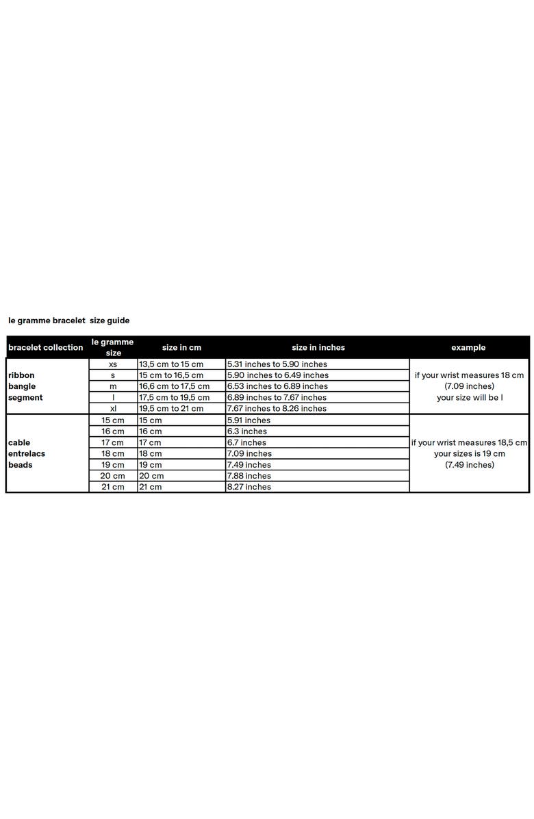 le gramme Men's 9G Brushed Titanium Ribbon Cuff Bracelet, Alternate, color, Black