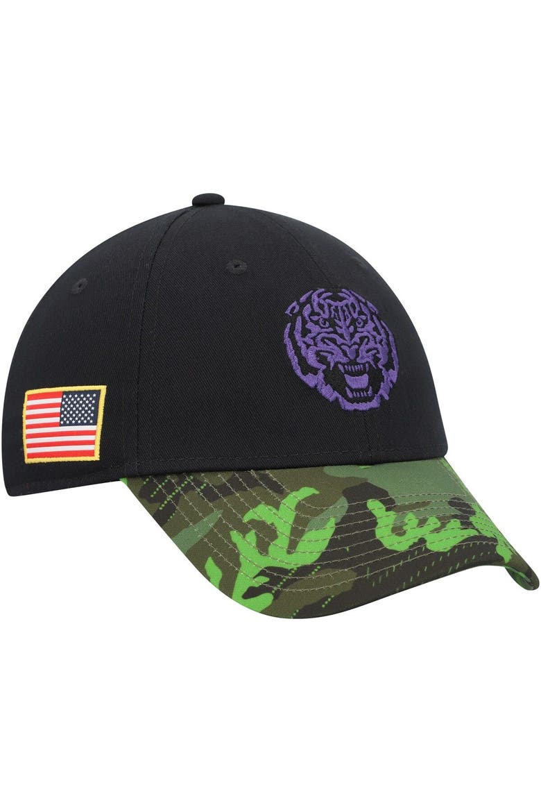 Men's Nike Black/Camo LSU Tigers Veterans Day 2Tone Legacy91 Adjustable Hat, Main, color, Black