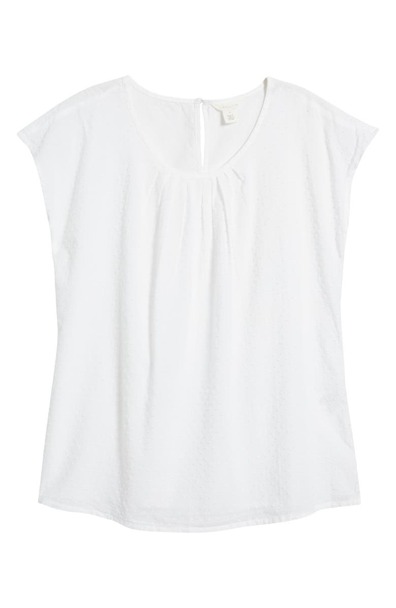 Caslon<sup>®</sup> Pleated Clip Dot Blouse, Alternate, color, 