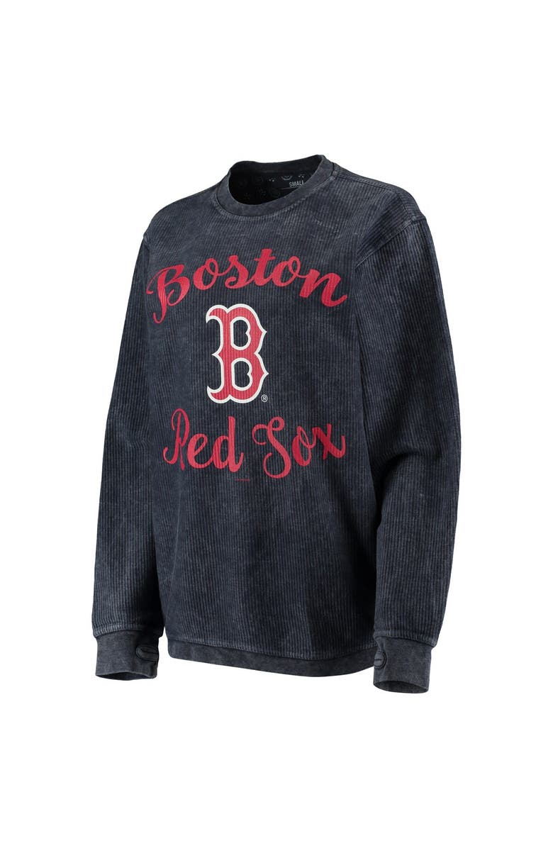 G-III 4HER BY CARL BANKS Women's G-III 4Her by Carl Banks Navy Boston Red Sox Script Comfy Cord Pullover Sweatshirt, Alternate, color, Navy