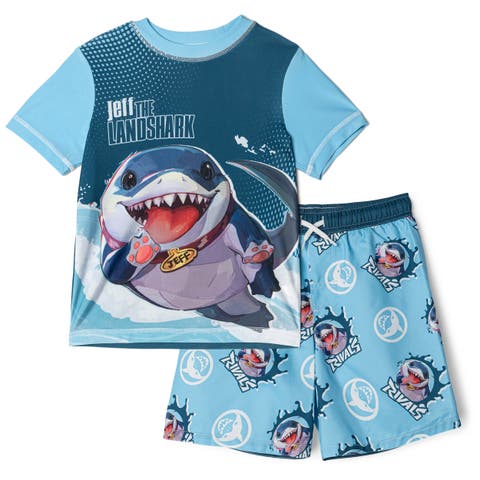 Jeff Swimwear 2-Piece Rashguard and Swim Trunks Set (Little Kid & Big Kid)