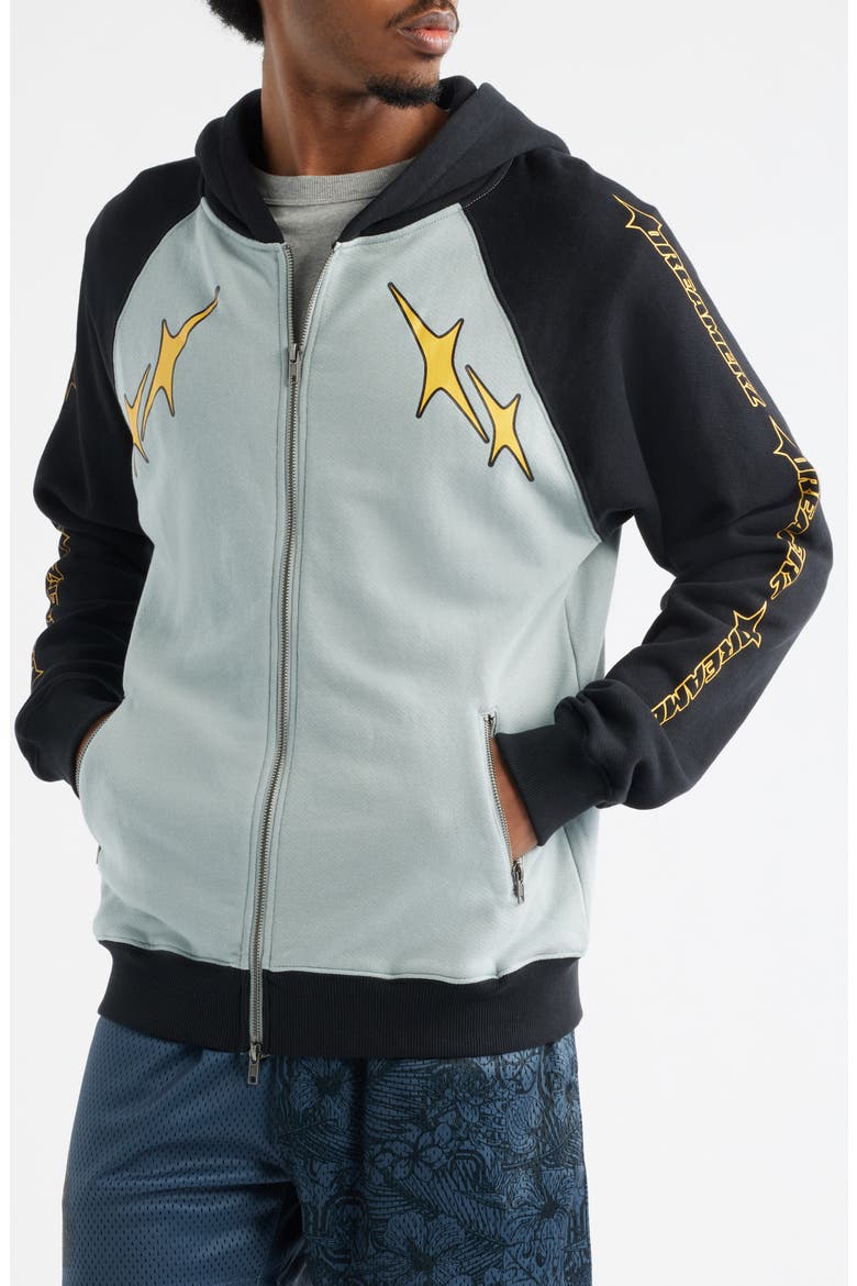 City Dreamerz Star Zip Hoodie, Alternate, color, GREY