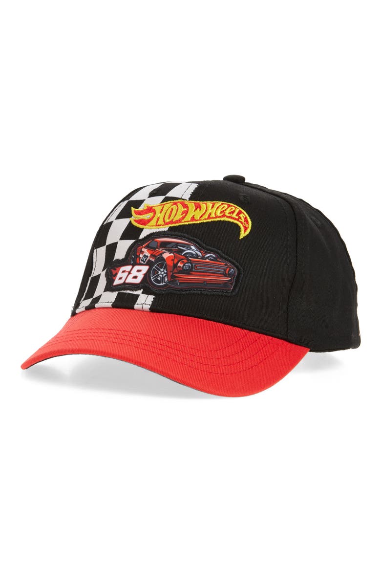 Kids' Hot Wheels® Snapback Baseball Cap, Main, color, RED BLACK