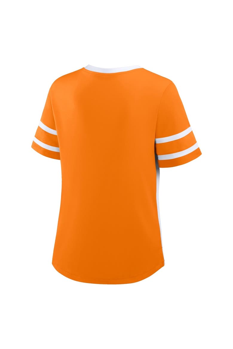 Women's Fanatics Tennessee Orange/White Tennessee Volunteers Be Fearless Athena Lace-Up T-Shirt, Alternate, color, Tennessee Orange