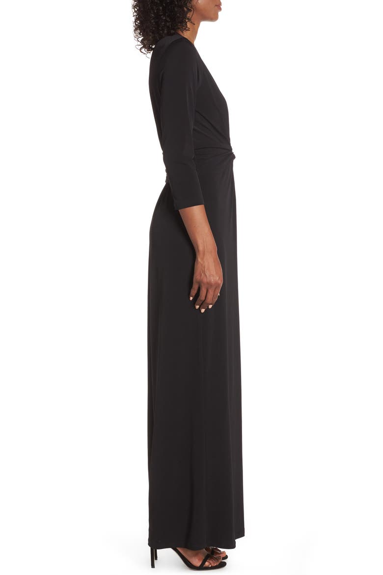 Twist Wide Leg Jumpsuit, Alternate, color, BLACK